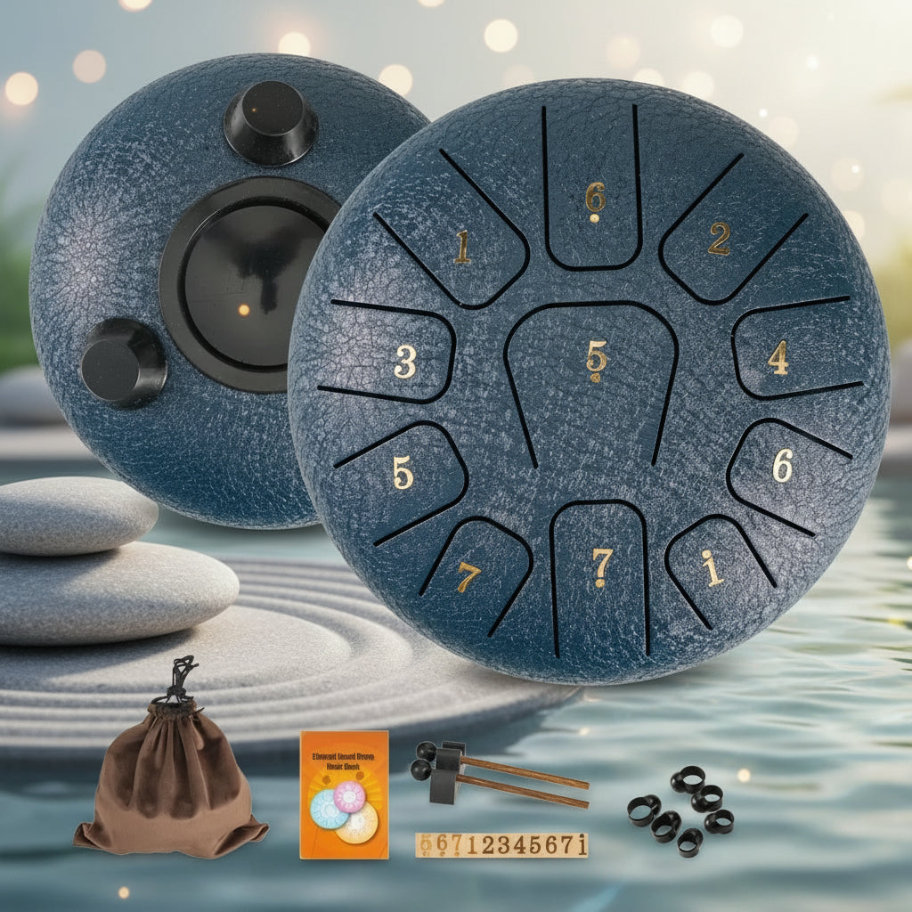 Relaxing Steel Tongue Drum 11-Note Instrument